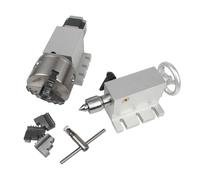 CNCTOPBAOS Rotational 4th Axis A axis Rotary Table,K11-100mm 3 Jaw Chuck Dividing Head,Gapless Harmonic Gearbox Reducer Ratio 50:1 w/ 65mm Tailstock for CNC Router Engraving Milling Machine