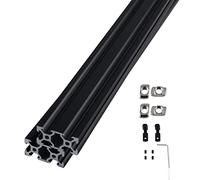 CNCYEAH 2 x V Type System Profiles 2040 300 mm Aluminium Profile Extrusions Anodised Linear Rail + 2 x L-Angle Connectors + 50 x T-Nut + 1 x Wrench for 3D Printers and CNC DIY