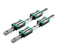 CNCYEAH Linear Guide Rail 2PCS HGR20 700mm Linear Slide Rail Guide Rail 4PCS HGH20CA Square Block Bearings for DIY CNC Routers Kit Lathes Mills