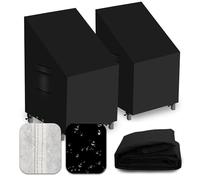 CNCZMH Heavy Duty Patio Chair Covers Waterproof Outdoor, 2 Pack 600D Patio Furniture Covers for Outdoor Rocking Swivel Adirondack Chairs, Lounge Deep Seat 30'' W x 27''D x 24''H/ 36''H Black