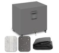 CNCZMH Heavy Duty Patio Furniture Covers Waterproof, 600D Outdoor Furniture Cover Waterproof for Sectional Sofa Couch, Outdoor Dining Table and Chair Set Covers 19''L x 15''W x 18''H, Grey