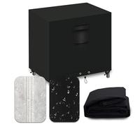 CNCZMH Heavy Duty Patio Furniture Covers Waterproof, 600D Outdoor Furniture Cover Waterproof for Sectional Sofa Couch, Outdoor Dining Table and Chair Set Covers 36''L x 24''W x 35''H, Black