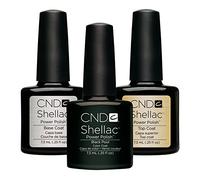 CND Original Shellac Black Pool Plus Base Coat Plus Top Coat 7.3 ml 1er Set 1 x 22 ml