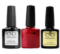 CND Original Shellac Red Baroness + Base Coat + Top Coat 7.3 ml 1er Set 1 x 22 ml