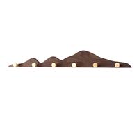 CNDBAHHE Coat Hooks Wall Mounted， Wooden Coat Rack with 4/6/8 Gold Brass Hooks, Solid Wood Wall-Mounted Coat Hook, Entryway Coat Rail for Hanging Coat Hat Bag Towel Hanger(Brown,60cm/23.6in)