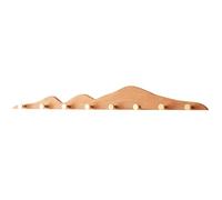 CNDBAHHE Coat Hooks Wall Mounted， Wooden Coat Rack with 4/6/8 Gold Brass Hooks, Solid Wood Wall-Mounted Coat Hook, Entryway Coat Rail for Hanging Coat Hat Bag Towel Hanger(Natural,74cm/29.1in)