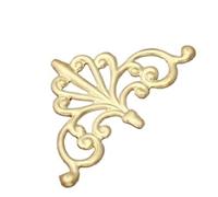CNDBAHHE Corner guard, Book corner decoration， 16 * 28MM Metal Brass Filigree Findings DIY Hand Made Materials Jewelry Accessories Corner Decorative Protectors(Raw Brass)