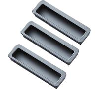 CNDBAHHE Flush Mount Handle,Sliding Door Handles, 3 Pack Recessed Finger Pulls for Cabinet Drawer Door Handles Black Multiple Sizes(Starry Gray,96Mm)