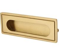 CNDBAHHE Flush Mount Handle,Sliding Door Handles, Recessed Pull Handle Sliding Door High Temperature Glazing Fine Buffing Brass 105x38x12mm 4.1x1.5x0.5in