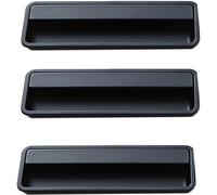 CNDBAHHE Flush Mount Handle,Sliding Door Handles, Recessed Pull Handles for Cabinet Wardrobe Drawer Door Pack of 3 Multicolor Multiple Sizes(Black,Length 160Mm)
