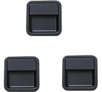 CNDBAHHE Flush Mount Handle,Sliding Door Handles, Recessed Pull Handles for Cabinet Wardrobe Drawer Door Pack of 3 Multicolor Multiple Sizes(Black,Length 52Mm)