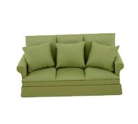 Cndiyald 1/12 Scale Miniature Three-Person Sofa with Removable Cushions, Dollhouse Furniture Accessory for Christmas Decor