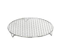 Cndiyald Carbon Baking Net Multi-Purpose Round Stainless Steel Cross Wire Steaming Cooling Barbecue Rack/Carbon Baking Net/Grill/Pan Grate with Legs(10Inch Dia)