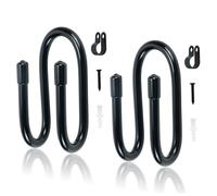 Cndiyald Cowboy Hat Holder 2PCS Wall Mounted Adjustable Hooks, Carbon Steel Space-Saving Rack Organizer for 4 Hats