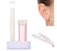 Cndiyald Ear Hole Cleaner, Disposable Piercing Hole Cleaner, 70PCS Piercing Cleaner Floss with 15ml Cleaning Solution, Odor Removal Ear Piercing Cleaner for Girls Women