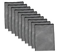 Cndiyald Filter Media Nylon Bag Aquarium Filter Bag Filter Media Nylon Mesh Net Bag with Zipper for Fish Tank Pond Fountain Bio Ball Black 10PCS
