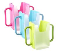 Cndiyald Milk Carton Holder for Kids 3-Pack, Spill-Proof Portable Drink Cup Holder with Handle, Foldable Juice Box Container for Toddlers On The Go