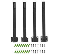 Cndiyald Patio Light Poles String Light Poles 4Pcs/Set 17in Patio Light Poles Screw Mount Festoon Light Pole with Hook Iron Multipurpose String Light Poles for Outside Garden