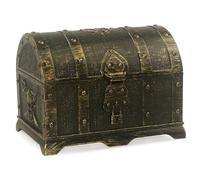 Cndiyald Treasure Chest for Kids, Plastic Pirate Treasure Box with Lock, Vintage Chest Box, 5.5x3.8x3.7 Small for Props Party Favors Decor