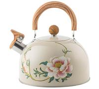 Cndiyald Whistling Kettle, 3L Floral Stovetop Kettle, Whistling Tea Kettle, Stainless Steel Whistling Kettle, Teapot for Gas Hobs