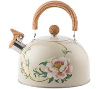 Cndiyald Whistling Tea Kettle, 8 x 8 3L Floral Stovetop Kettle, Whistling Tea Kettle for Stove Top, Stainless Steel Whistling Kettle with Handle, Stovetop Tea Kettle