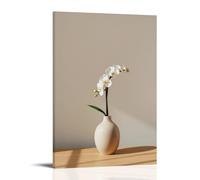 CNDJjslok Canvas Wall Art Prints Picture Art Poster Minimalist Light Vase White Orchid Modern Living Room Bedroom Decor 16x24inch(40x60cm)