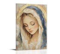CNDJjslok Canvas Wall Art Prints Picture Christian Poster - Madonna Figure Modern Living Room Bedroom Decor 20x30inch(50x75cm)