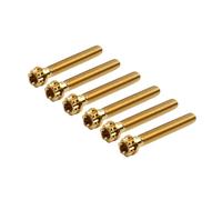 Cndocc35 6pcs M6*60mm Titanium Alloy Screws Race Spec Torx Head Flange Bolts Gold