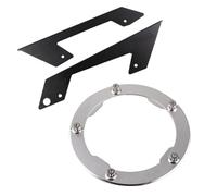 Cndocc35 Motorbike Chain Bell Protector Guard + Transmission Belt Pulley Cover for T-max TMAX 530 13-2015 Aluminum Silver + Black