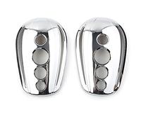 Cndocc35 Motorbike Rearview Side Mirrors Cover Cap for Dyna Street Glide for, Chrome