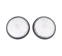 Cndocc35 Motorbike Universal Safety Reflectors Front Fork Reflector 24 Marker Tail Brake Stop Round Light Safe Running at Night Accessaries Red & White, Style B Powersport