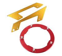 Cndocc35 Transmission Belt Pulley Cover + Chain Bell Guard Protector Aluminum Red + Gold Motorbike for T-max TMAX 530 2013-2015