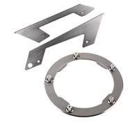 Cndocc35 Transmission Belt Pulley Cover + Chain Bell Guard Protector Gray Aluminum for T-max TMAX 530 13-15 Motorbike