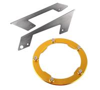 Cndocc35 Transmission Belt Pulley Cover + Chain Bell Protector Guard Aluminum Gold + Gray for T-max TMAX 530 2013-2015 Motorbike