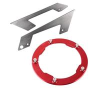 Cndocc35 Transmission Belt Pulley Cover + Chain Bell Protector Guard Aluminum Red + Gray for T-max TMAX 530 2013-2015 Motorbike