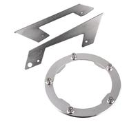 Cndocc35 Transmission Belt Pulley Cover + Chain Bell Protector Guard Aluminum Silver + Grey for T-max TMAX 530 2013-2015 Motorbike