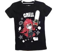 cne Black Butler T Shirt S Grell Sutcliff Chainsaw Anime Graphic Black Short Sleeve 3XL