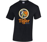 cne Men's Tiger Beer 100% pre-Shrunk Cotton T-Shirt XL Black