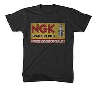 cne Vintage Ngk Spark Plugs Men's Graphic T Shirt Black XL