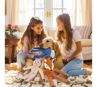 CneeeeeB Dog Toys 3-Pack Stuffed Plush Large Dog Toy to Keep Them Busy, Interactive Squeaky Throwing Indoor Outdoor Dog's Toy for,Crinkle Soft Fabric Puppy Toys(Dog,Koala, Raccoon)