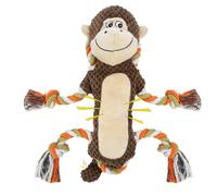 CneeeeeB Squeaky Dog Toy, Durable Dog Toy Large Breed, Tug of War Dog Interactive Toy, Stuffed Plush Dog Toy with Crinkle Paper for Small, Middle, and Big Dogs(Tug of War Series, Monkey)