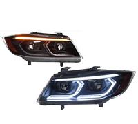 CNFCNKYULP Replacement Headlight Assembly For E90 2005-2012 320i 318i 323i 325i LED Headlight DRL Hid Bi Xenon Beam Accessories 2 PCS(Halogen)