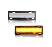 CNFCNKYULP Side Rearview Mirror Turn Signal Lights For Pontiac For Firebird 1982-1992 Front Fender Side Marker LED Turn Signal Indicator Lights Smoked Lens(Clear Lens Amber)