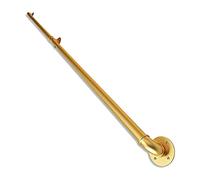 CNFDDM Stairs Banister Handrail Wrought Iron Handrails for Stairs Steps Indoors Outdoors Grab Rail, Non-Slip Wall Mounted Handrails Railings, Bar Foot Rail Gold (Size : 1ft/30cm)