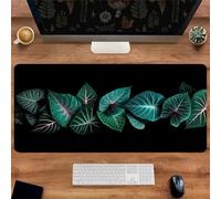 CNfhFRY mouse mat， Beautiful Leaves Mat with Stitched Edges,Non-Slip Base Keyboard Mousepad for Home Office Gaming Work(600x400x3mm)