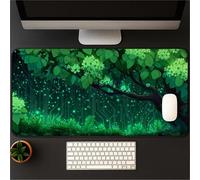 CNfhFRY mouse mat， Green Plants Tree Mat with Stitched Edges,Non-Slip Base Keyboard Mousepad for Home Office Gaming Work(600x300x3mm)