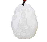 CNfhFRY pendant， Pure Obsidian Natural Pendant Necklace Zodiac Bodhisattva Amulet Talisman