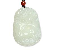 CNfhFRY pendant， Pure Obsidian Natural Pendant Necklace Zodiac Bodhisattva Amulet Talisman