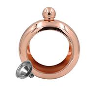 CNFLASK 3.5oz Rose Gold Bracelet Flask 304 Stainless Steel Bangle Shaped Drinking Flask With Funnel
