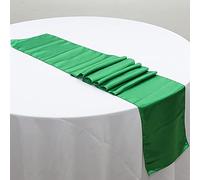 CNFQ 10 Satin Table Runners for Wedding Room Decoration 275 cm x 30 cm (Green)